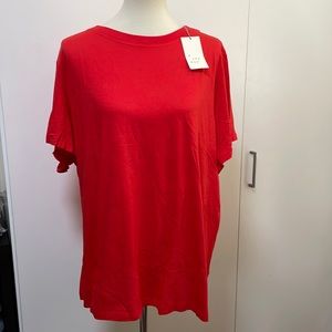 Bright‎ Red short sleeve top by A NEW DAY size 2X NEW WITH TAGS